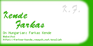 kende farkas business card